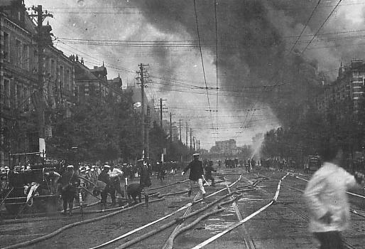 Destruction caused by the Great Kantō earthquake.