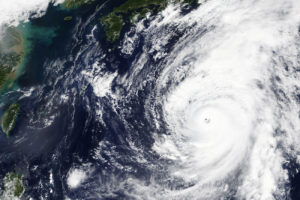 Typhoon headed for Japan
