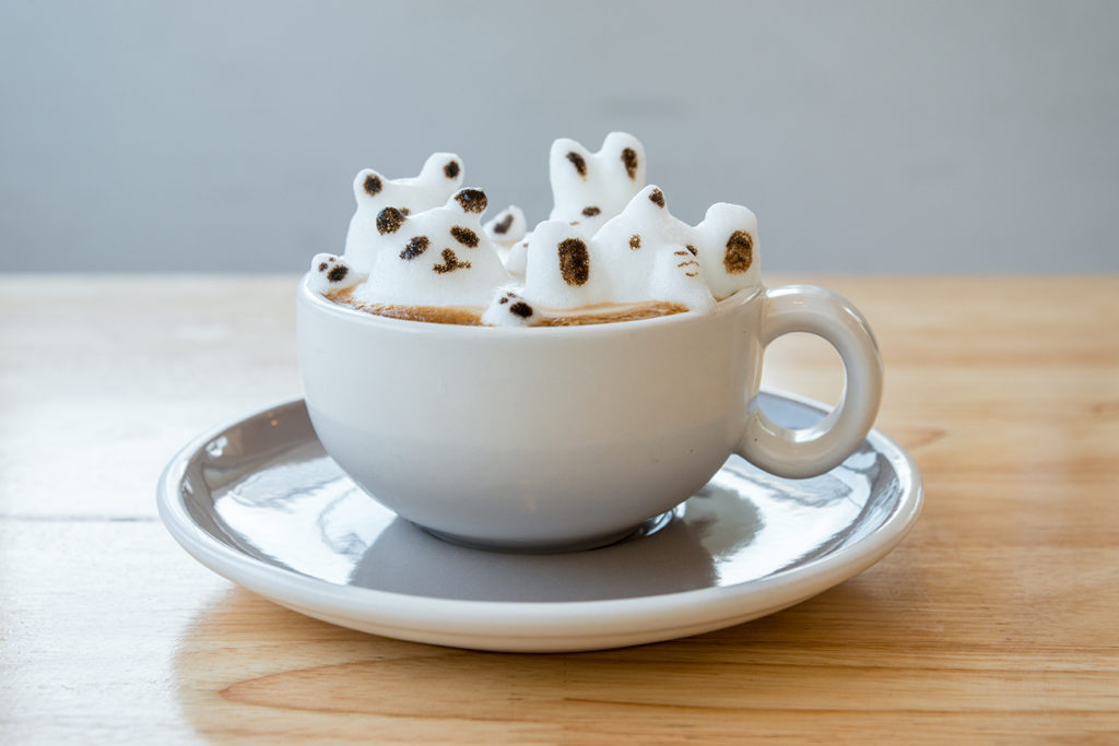 3D latte art animals