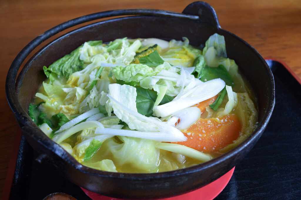 Hōtō, which is one of noodle and popular regional dish originating from Yamanashi Prefecture, Japan