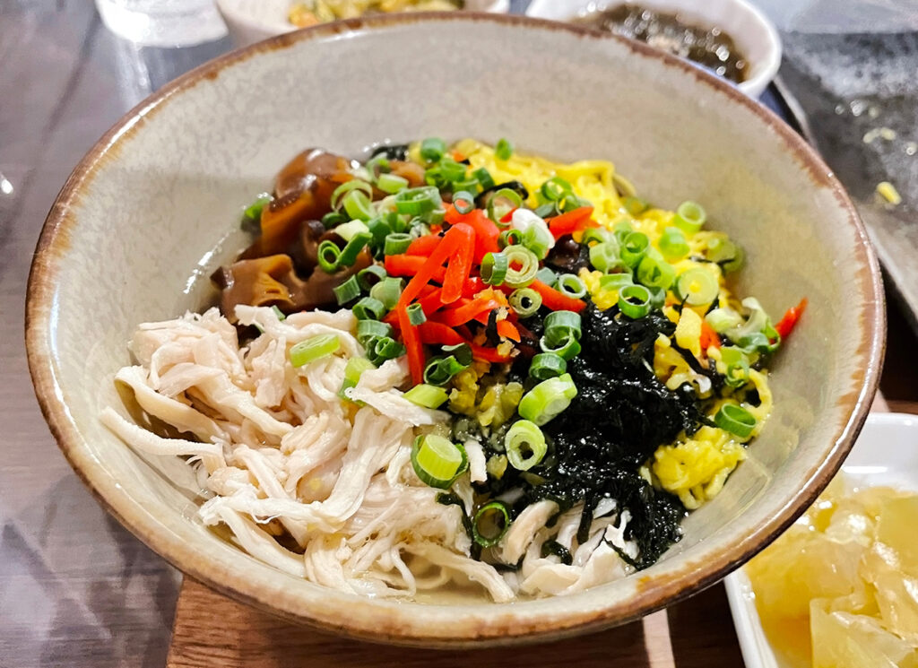 Chicken rice soup (Keihan), a local dish of Amami Island, Kagoshima Japan